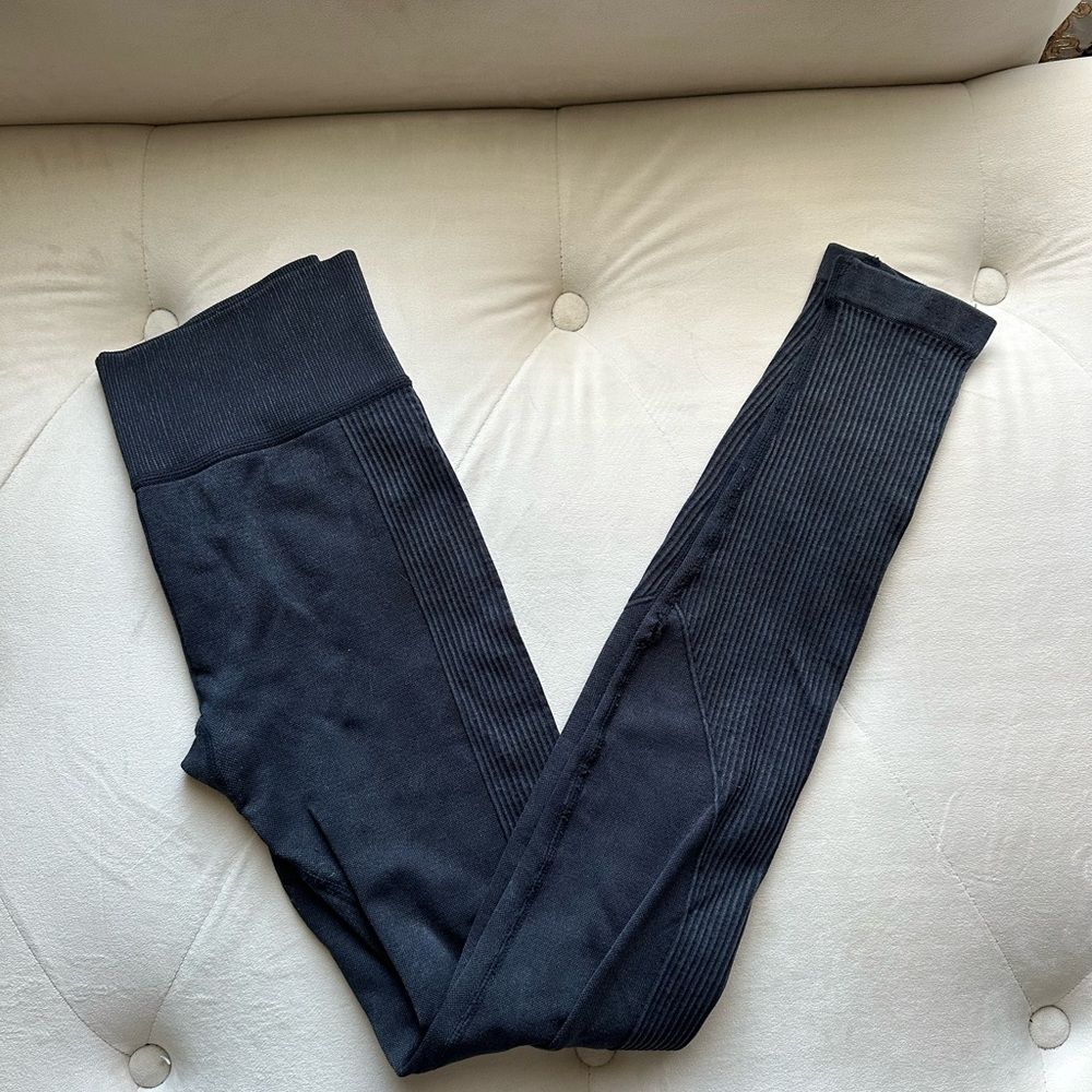 Aeropostale Ribbed Navy Blue Leggings